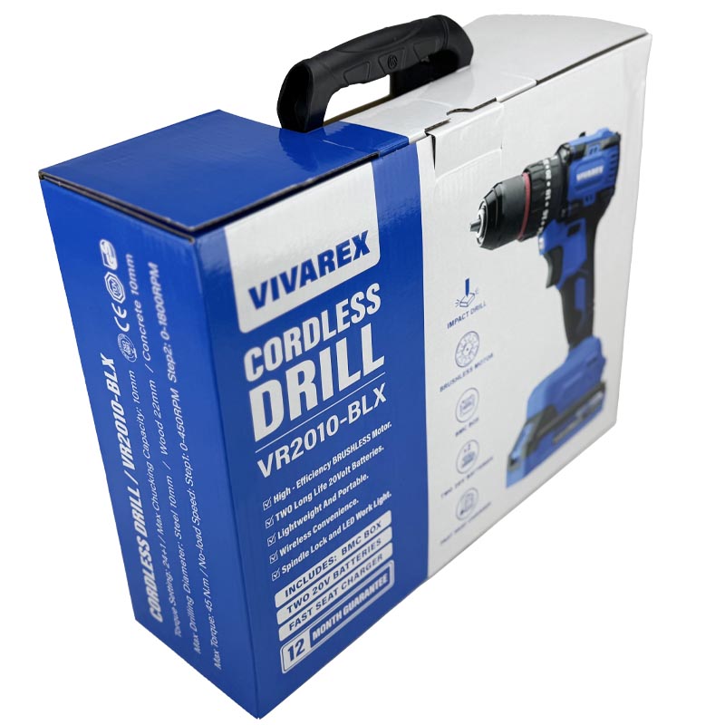 دریل شارژی 20 ولت براشلس ویوارکس VR2010-BLX