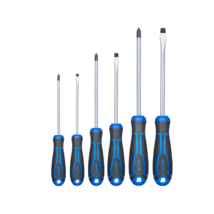 ست پیچ گوشتی دسته پلاستیکی 6 عددی نووا 1790