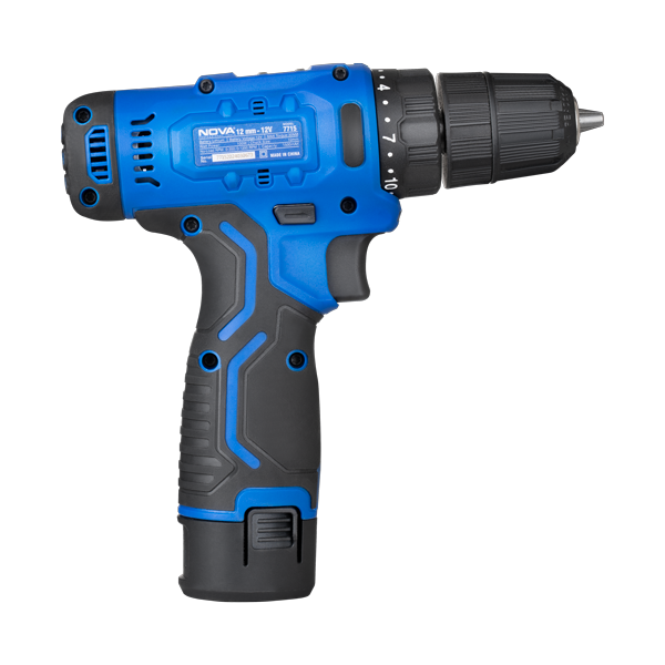 دریل پیچ گوشتی شارژی 10 میلیمتری (ضد آب) نووا 7715