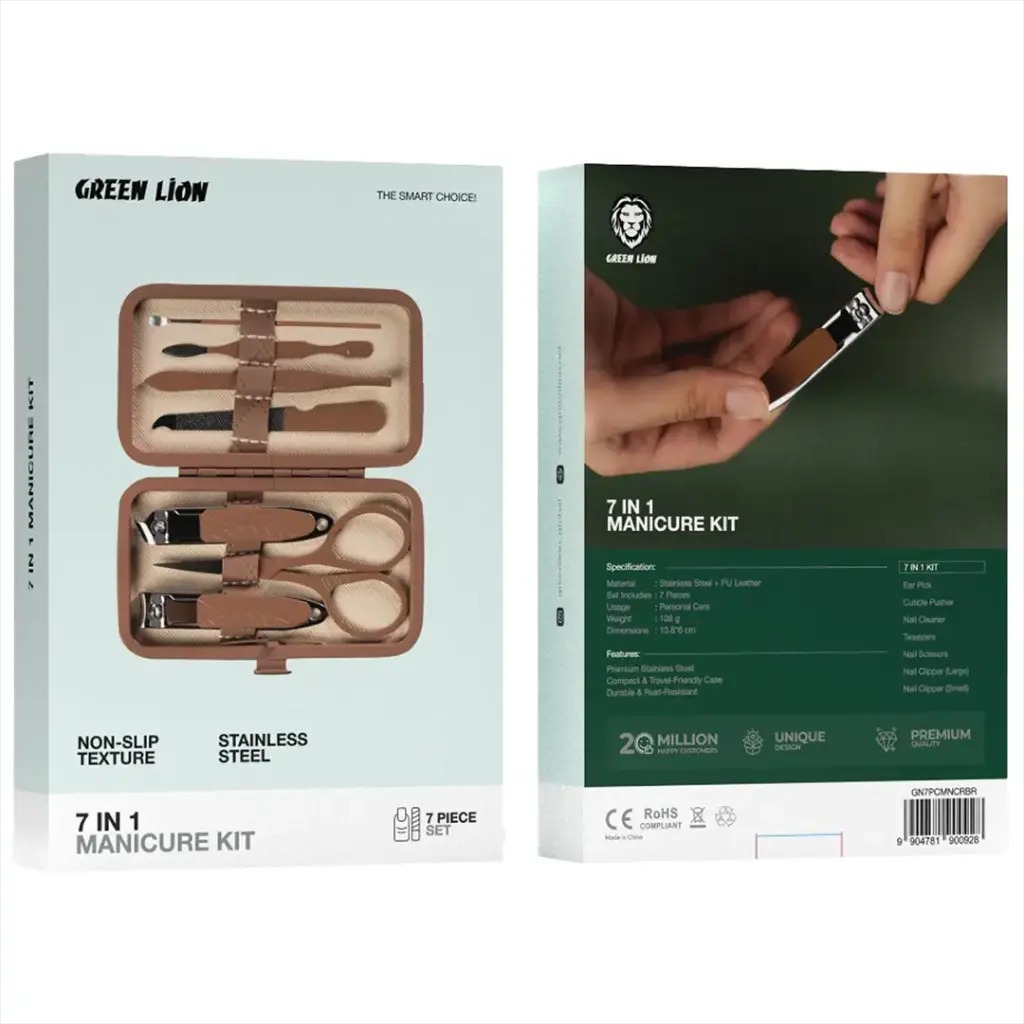 کیت مانیکور 7 کاره گرین لاین / Green Lion 7 in 1 Manicure Kit