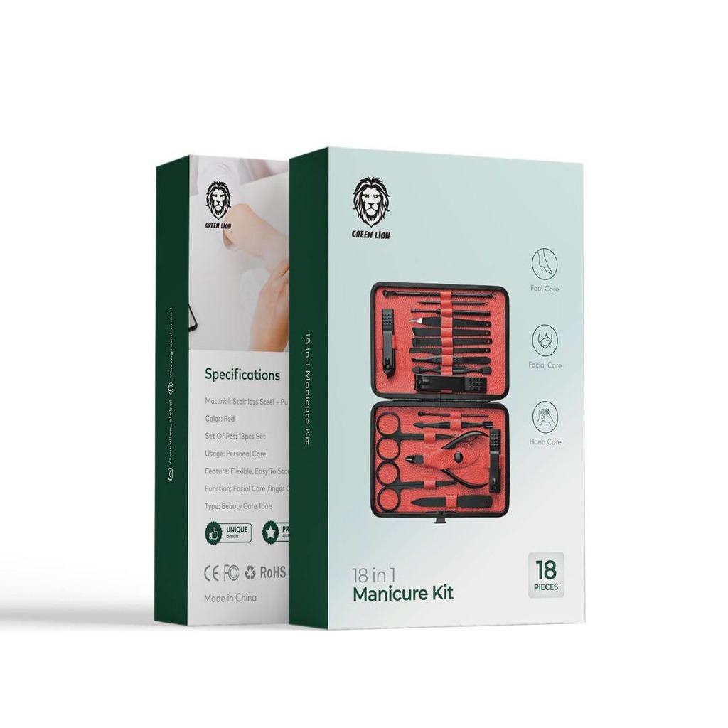 کیت مانیکور 18 در 1 گرین لاین /Green Lion 18 in 1 Manicure Kit