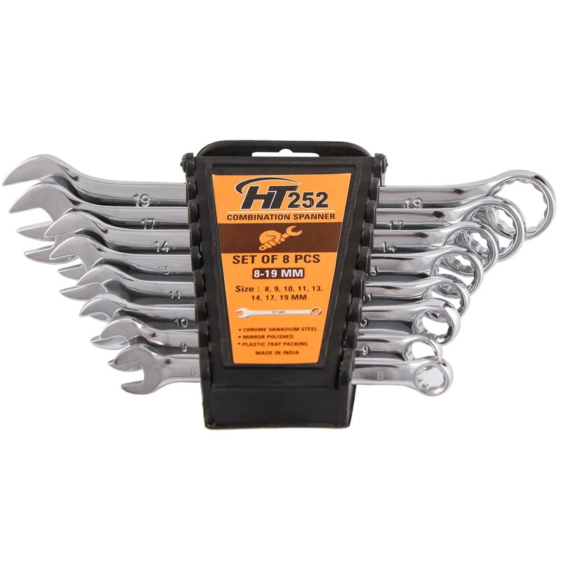 مجموعه 8 عددی آچار یکسر تخت یکسر رینگی مدل HT-252
