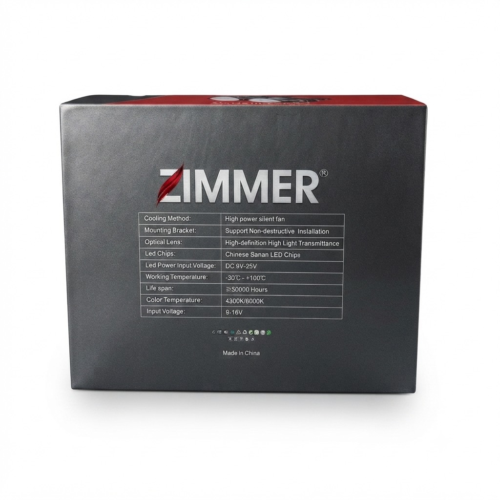 لنز چراغ خودرو دو حالته پایه دوکنتاکت مجموعه دو عددی زیمر L25-4300K BI-LED
