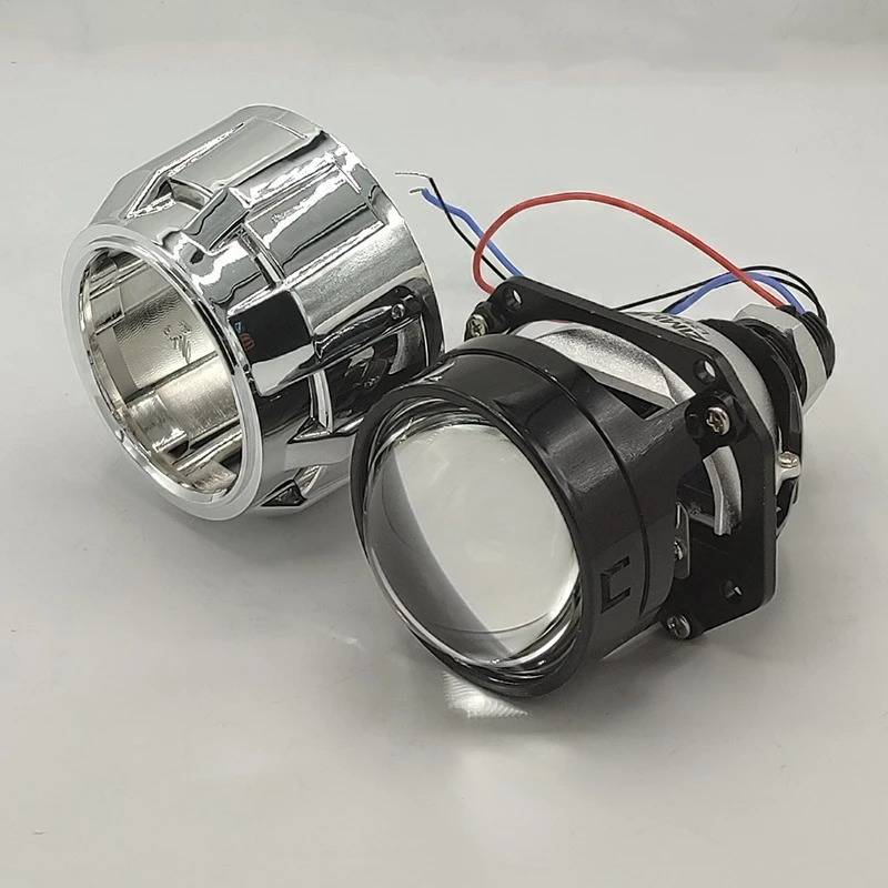 لنز چراغ خودرو دو حالته پایه دوکنتاکت مجموعه دو عددی زیمر L25-4300K BI-LED