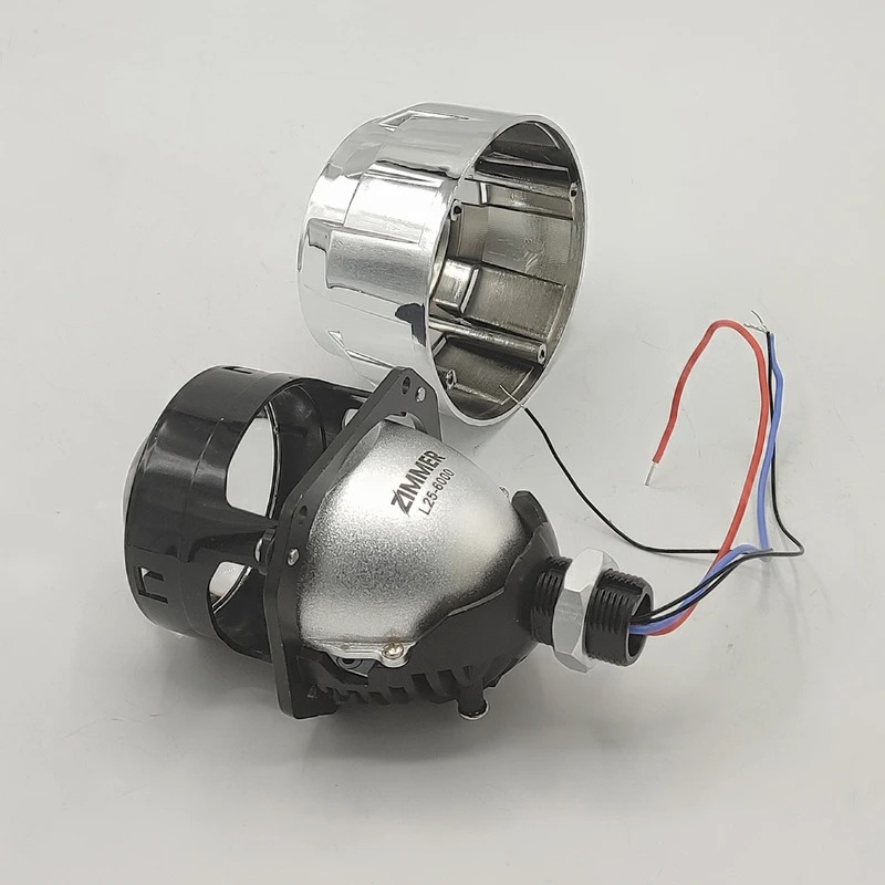 لنز چراغ خودرو دو حالته پایه دوکنتاکت مجموعه دو عددی زیمر L25-4300K BI-LED