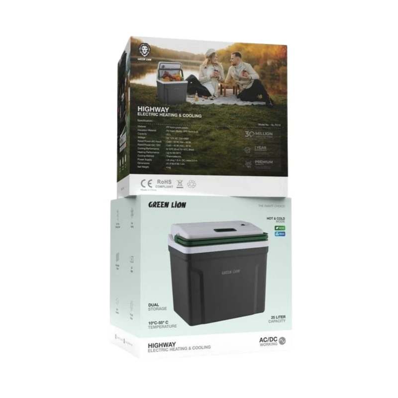 یخچال خودرو گرین لاین Green Lion Highway AC/DC ظرفیت 25 لیتر