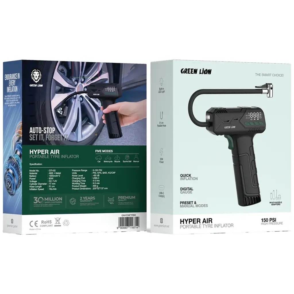 ‫پمپ باد  گرین لاین   HYPER INFLATOR