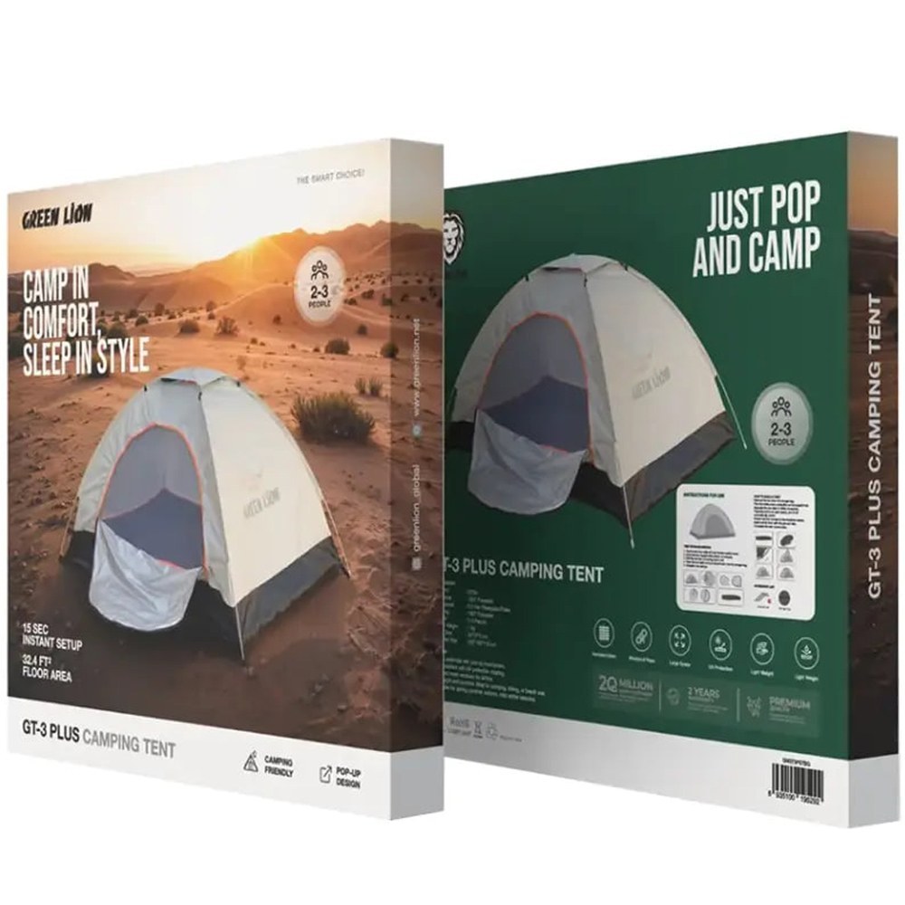 چادر مسافرتی   ظرفیت ۳ نفر گرین لاین GT3-Plus