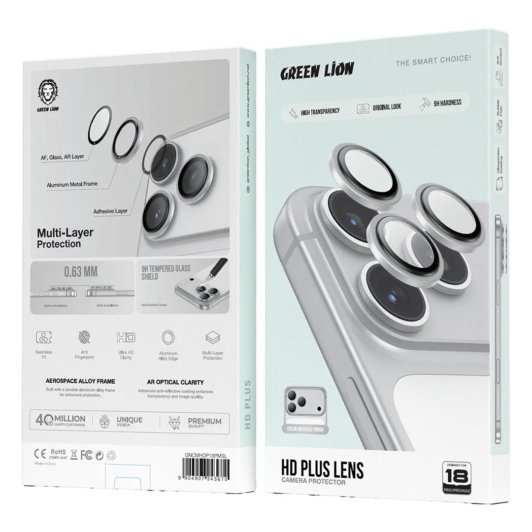 گلس لنز 18 گرین لاین HD PLUS سیلور