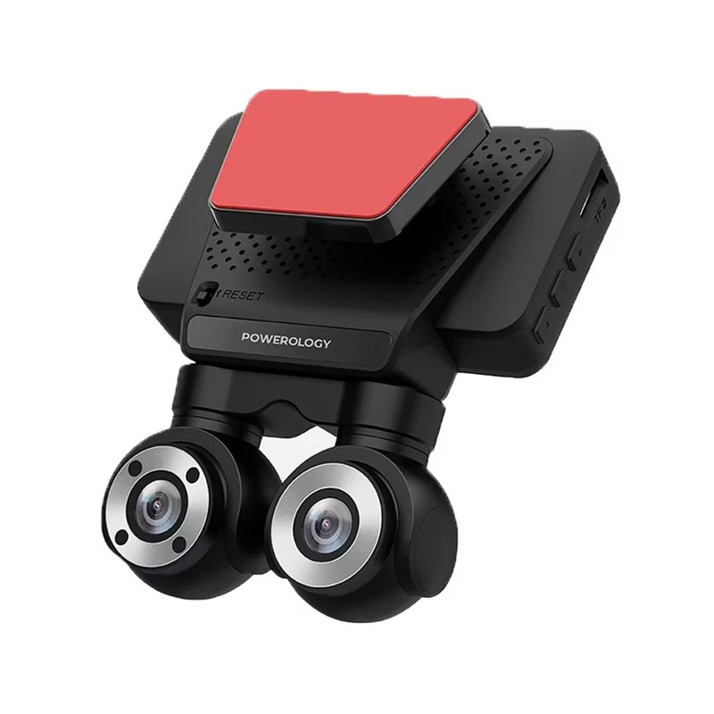 دوربین ثبت وقایع خودرو 4k P4KCAM108 با دو لنز دوربین  پاورولوژی