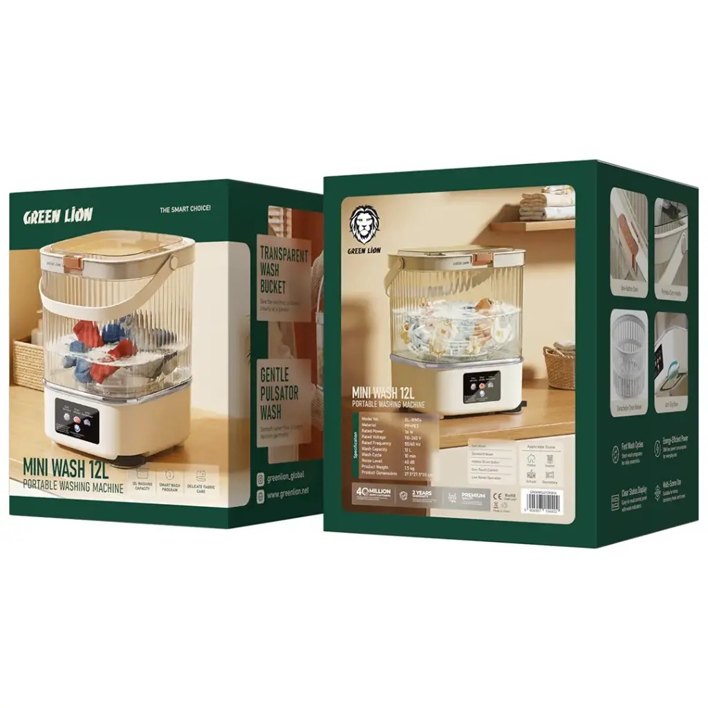 ماشین لباسشویی 12L گرین لاین GNWM14PORWH