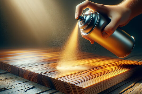 مراحل رنگ کردن چوب با اسپری